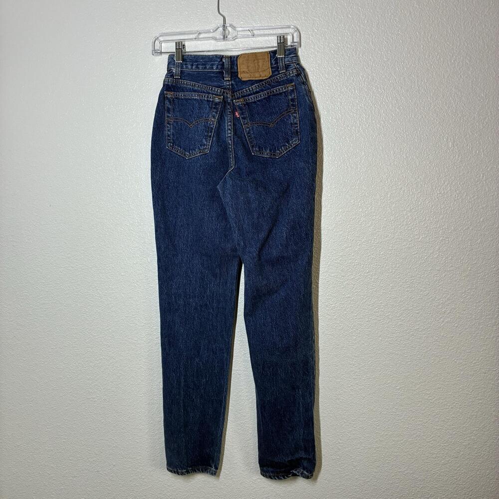 Vintage Levis 501 Jeans Juniors 5 Blue High Rise Mom Button Fly Made USA